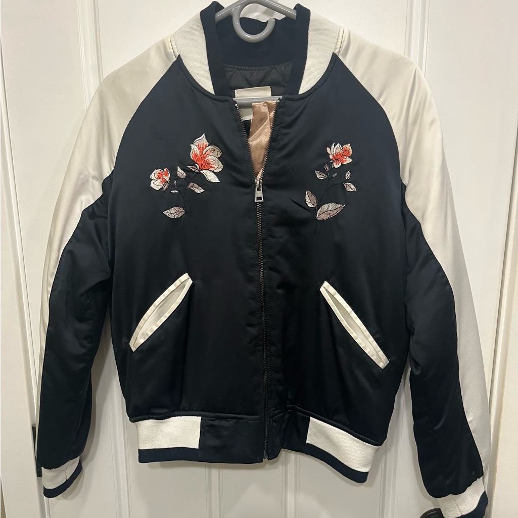 Silence + Noise Flower Bomber Jacket